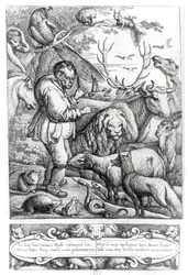 イソップ寓話の序文からの挿絵、1666年